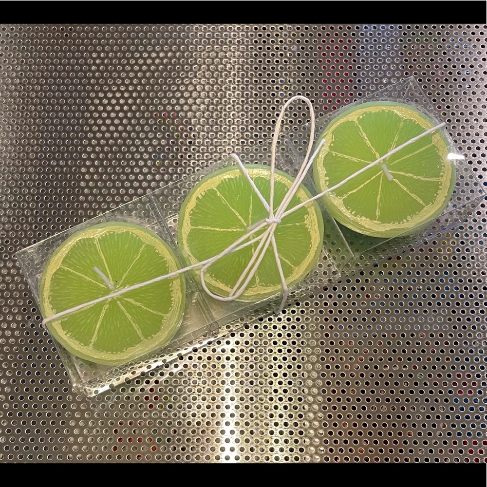 Unscented lime fruit candles by Ashland